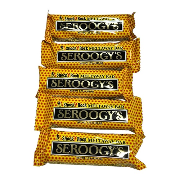 Seroogy’s Chocolate Candy Bars 5 Pack SHOCK ROCK MELTAWAY  NEW  (Poprocks) - Picture 1 of 3